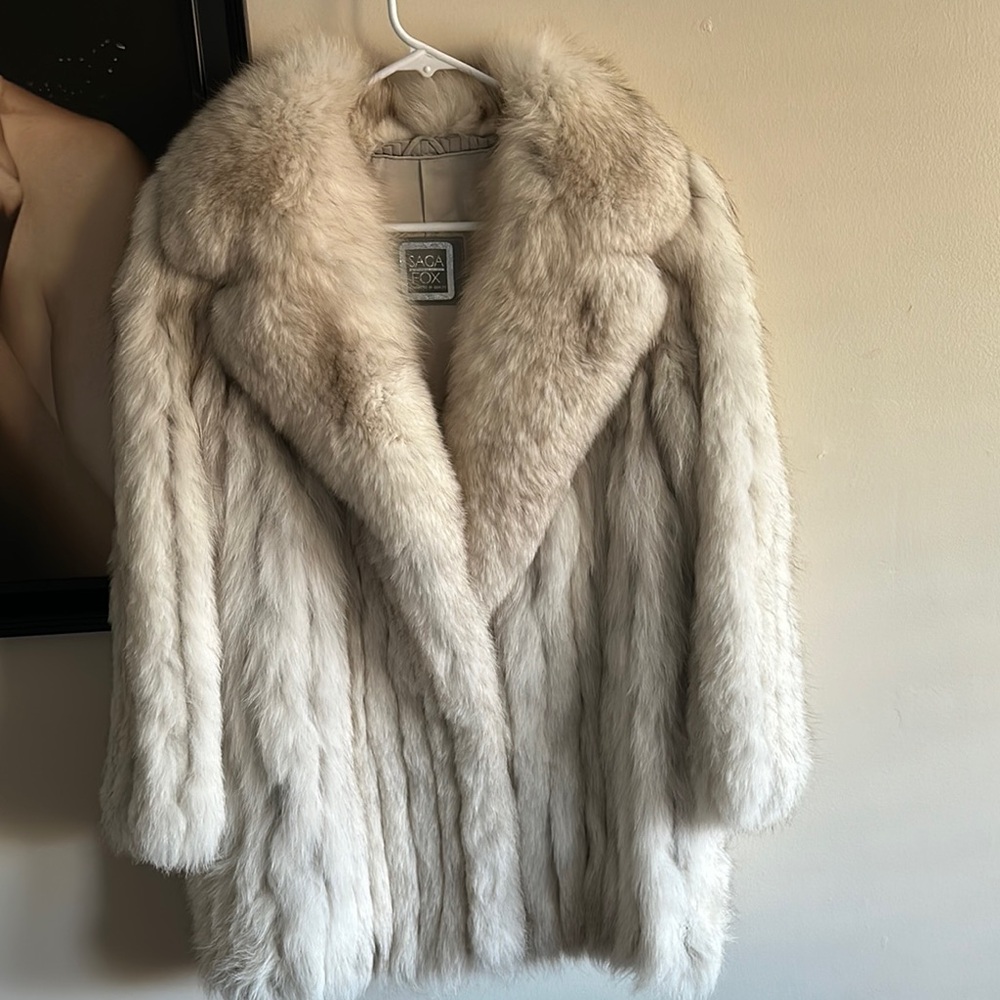 MADAMOISELLE Cream Teddy Fur coat with Plush Texture and Mid-Length Style